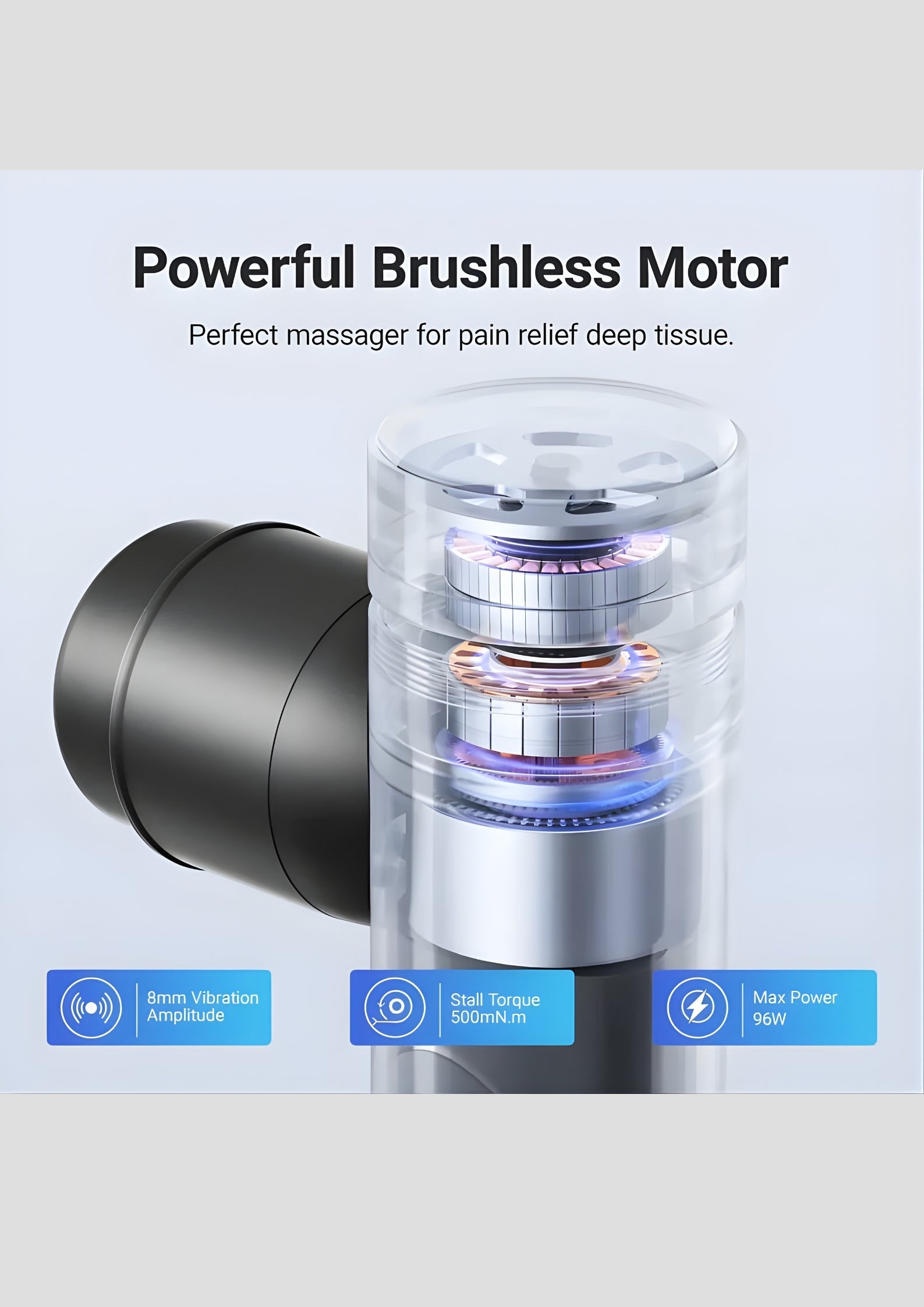 Portable Hand-Held Muscle Massagers with 5 Heads