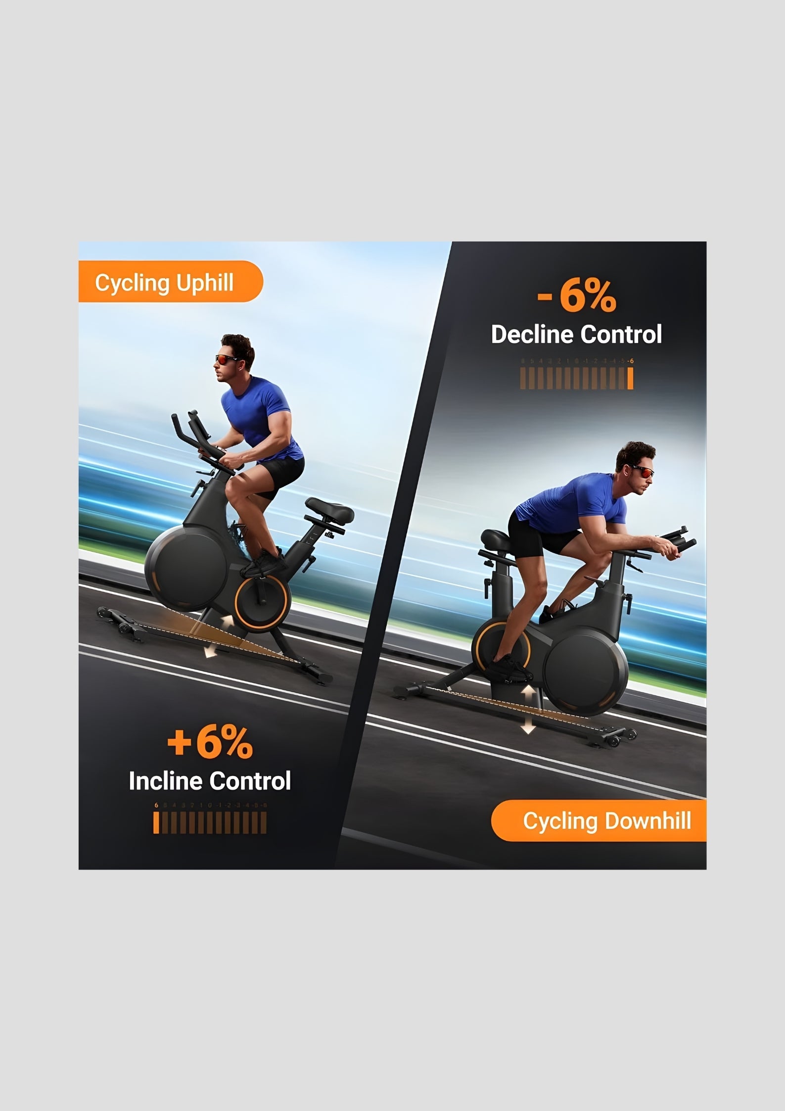 S28 Smart Off-Road Exercise Bike with ±6° Incline