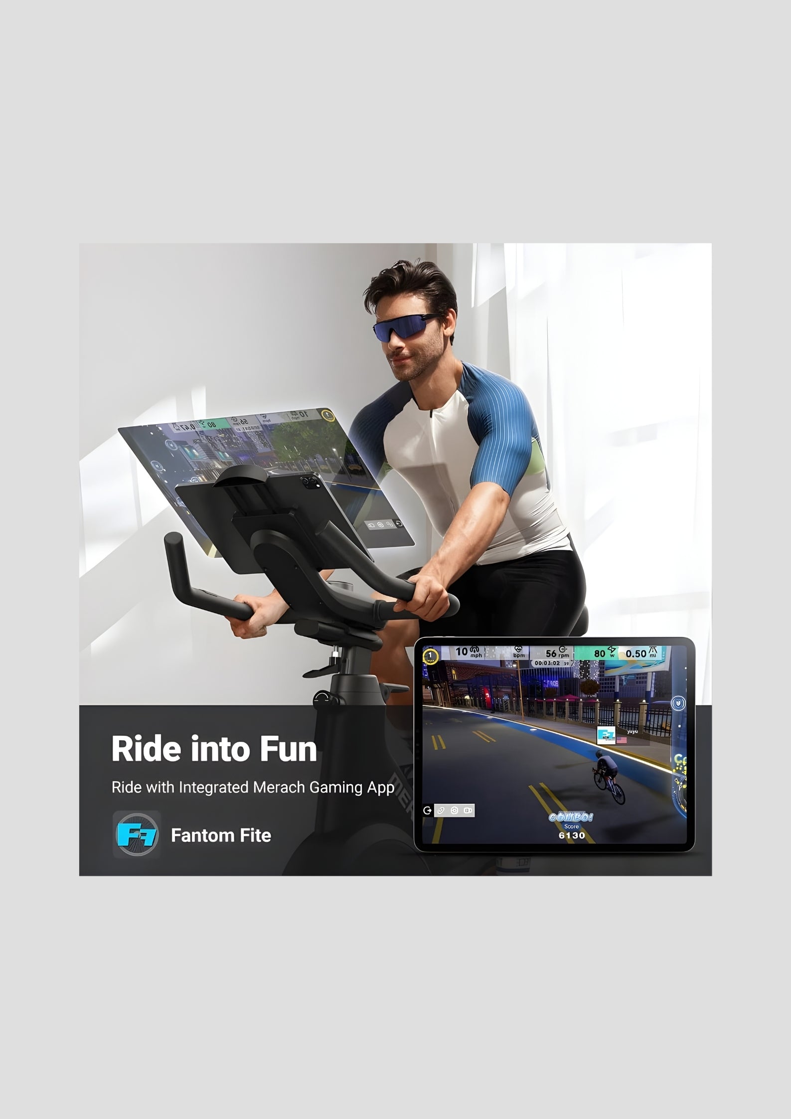 S28 Smart Off-Road Exercise Bike with ±6° Incline