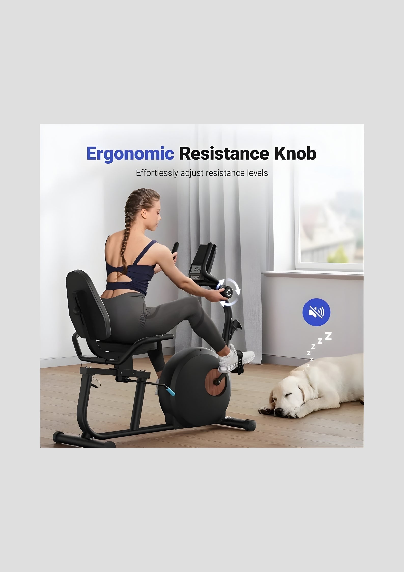 S23 Recumbent Bike With Resistance Bands