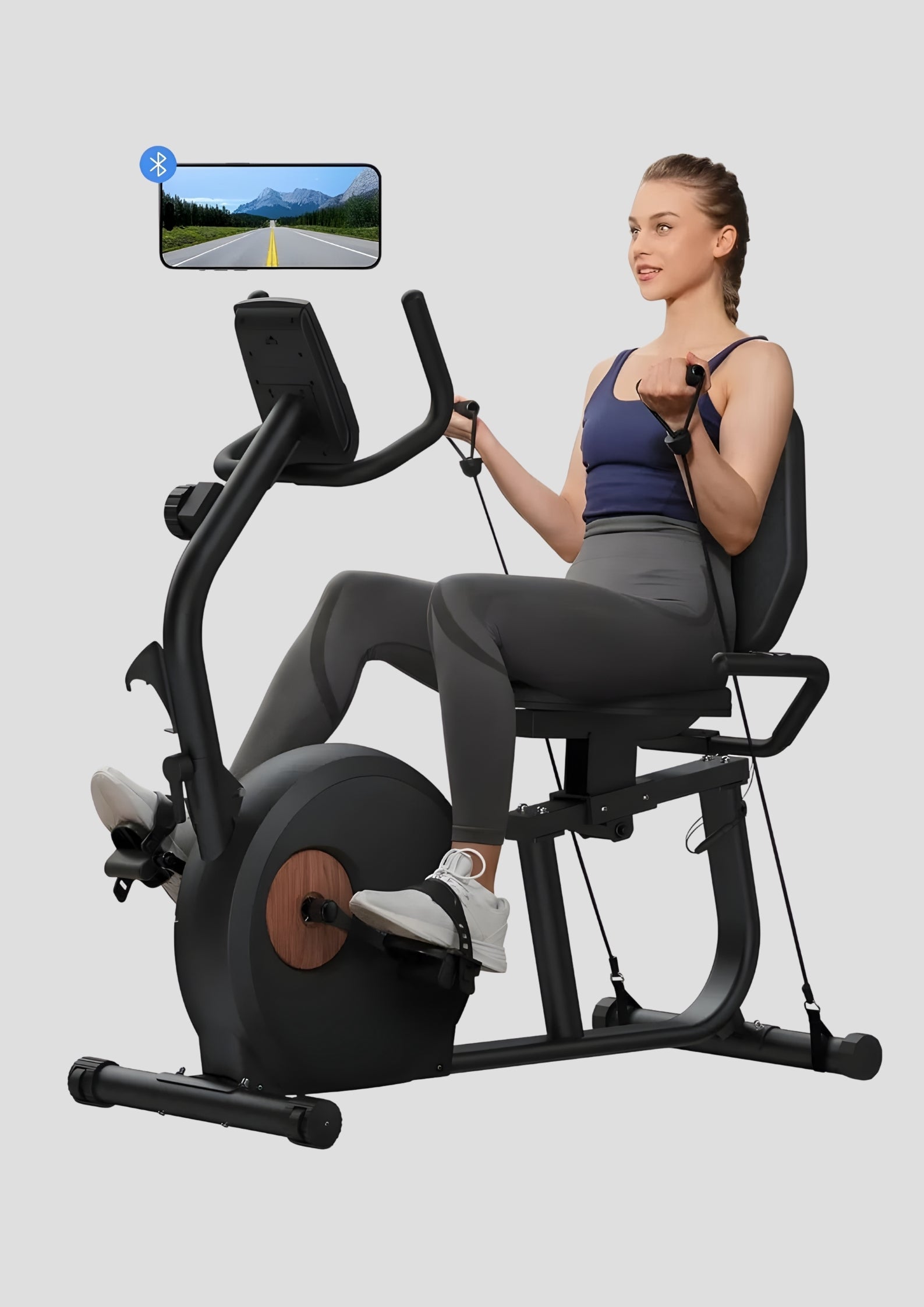 S23 Recumbent Bike With Resistance Bands