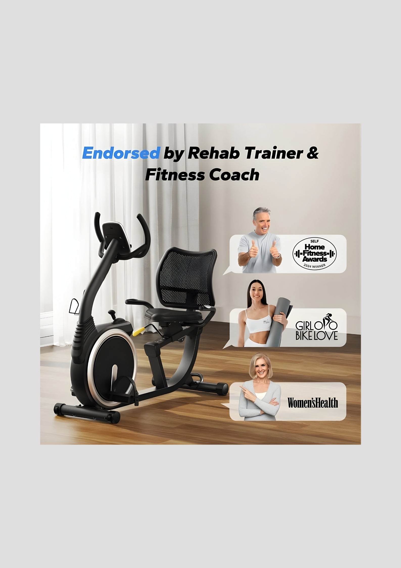 S19 Recumbent Exercise Bike for Home