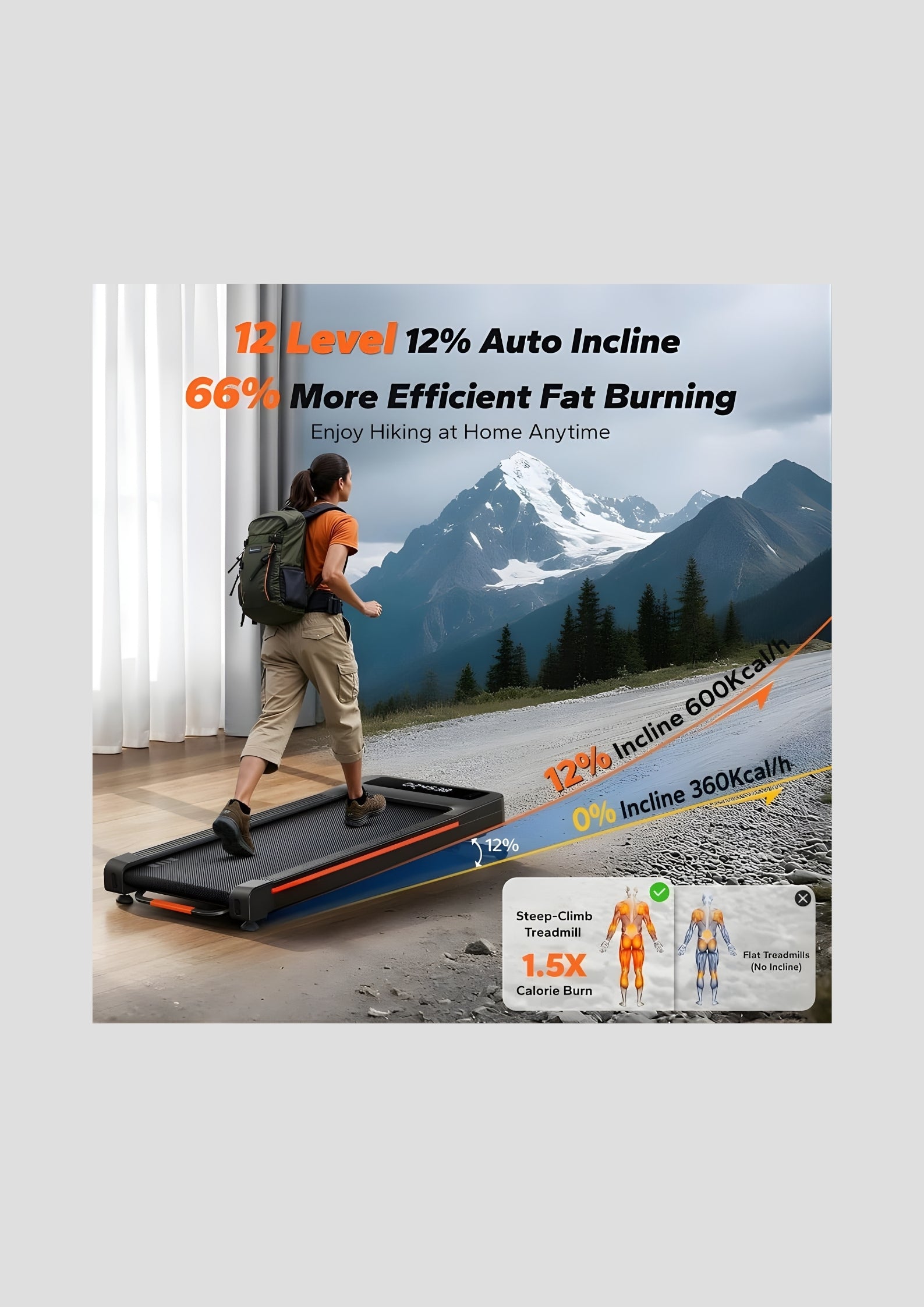 NovaWalk W50 TrekPad With Incline