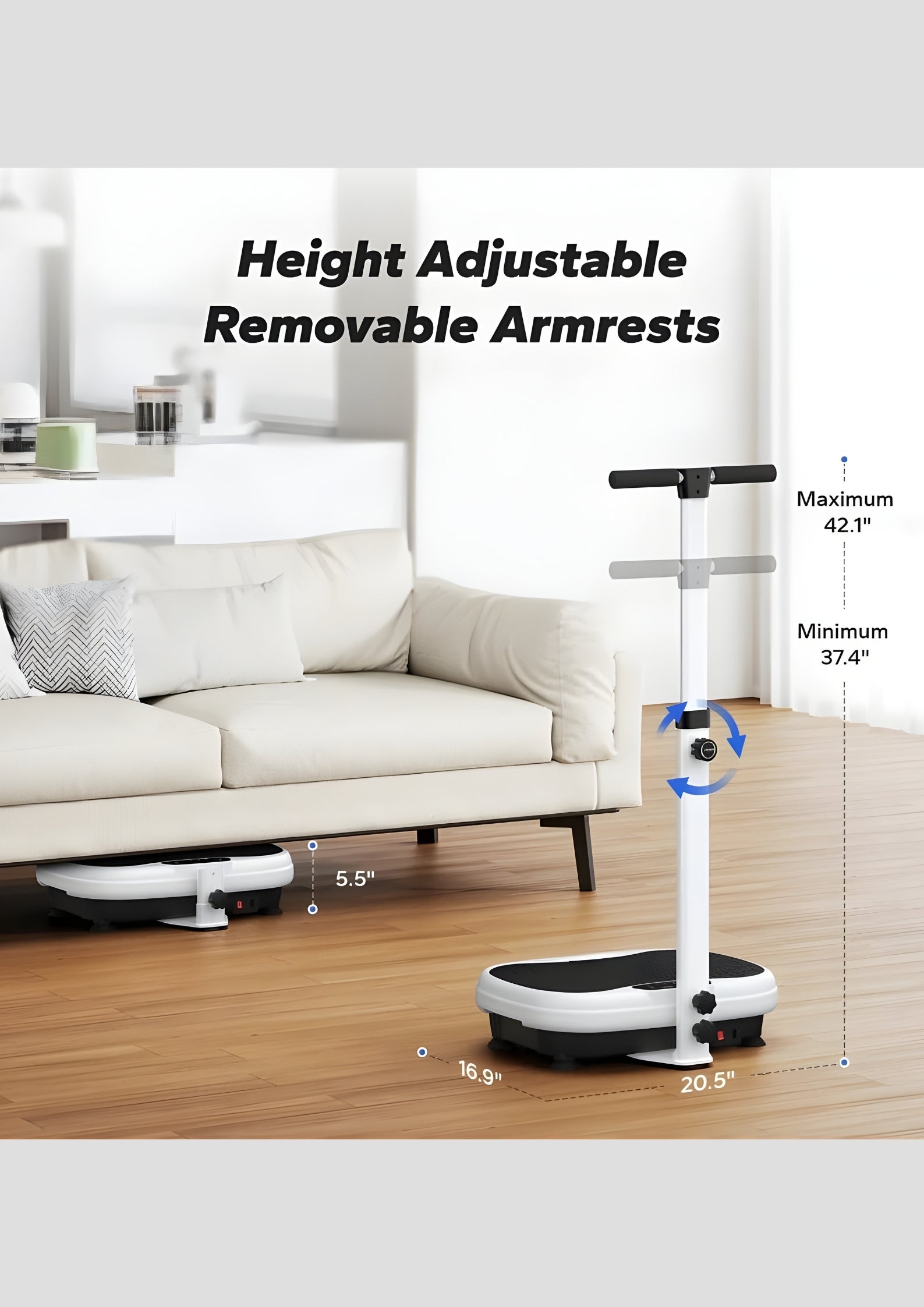 SurgeVib V41 Handrail Standing Vibration Plate