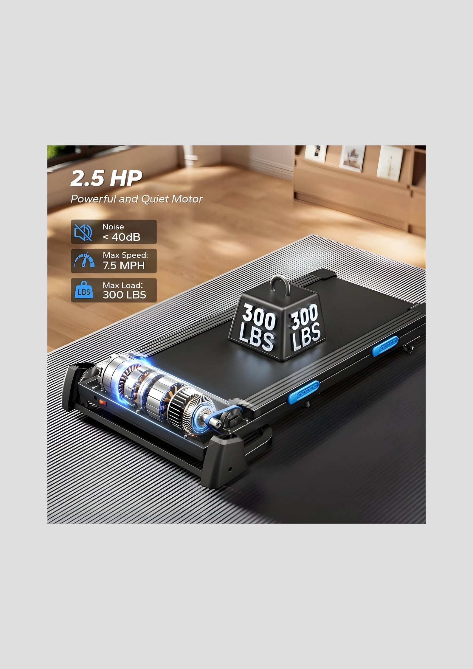 T12 Foldable Treadmill with 15% Auto Incline