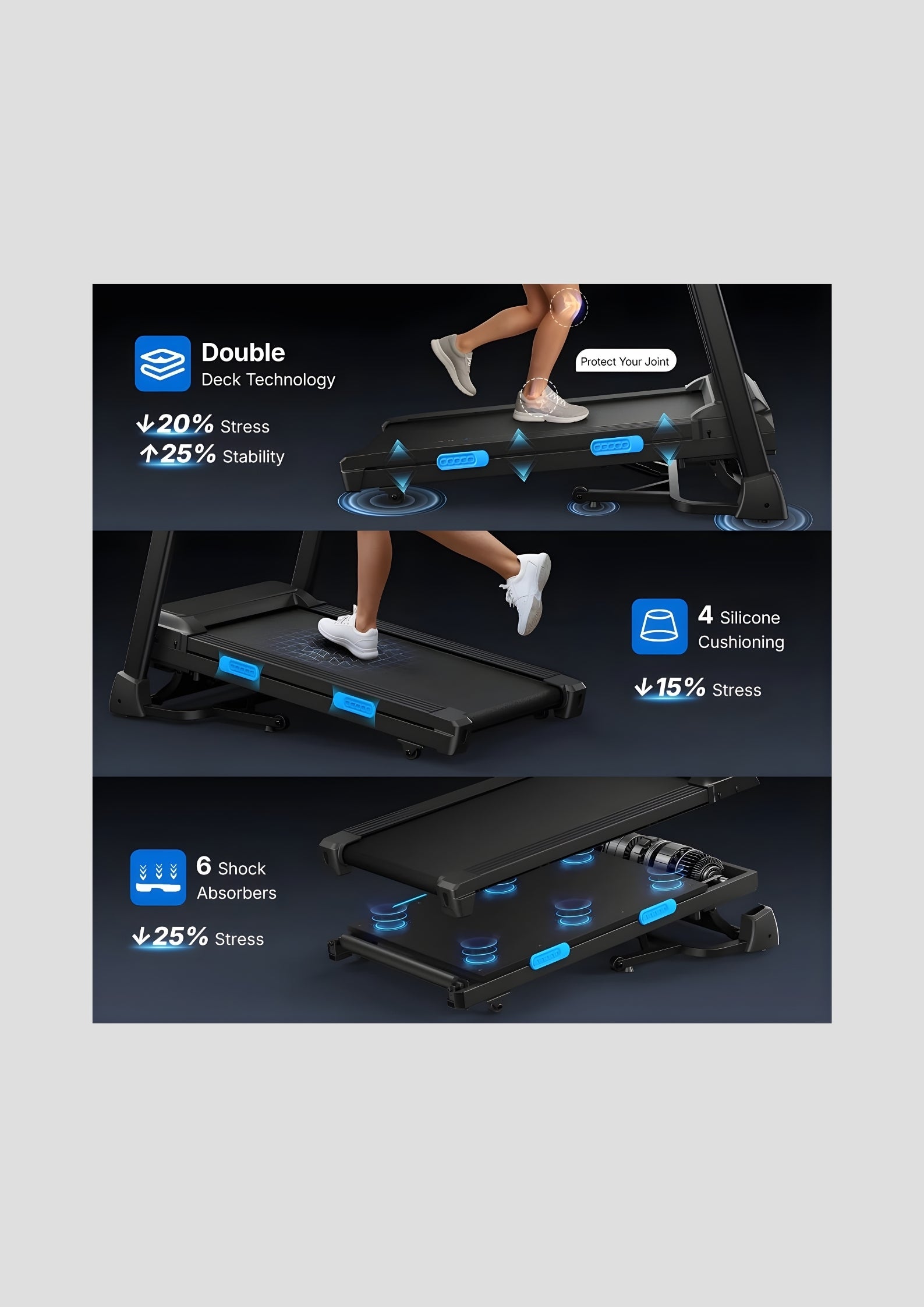 T12 Foldable Treadmill with 15% Auto Incline