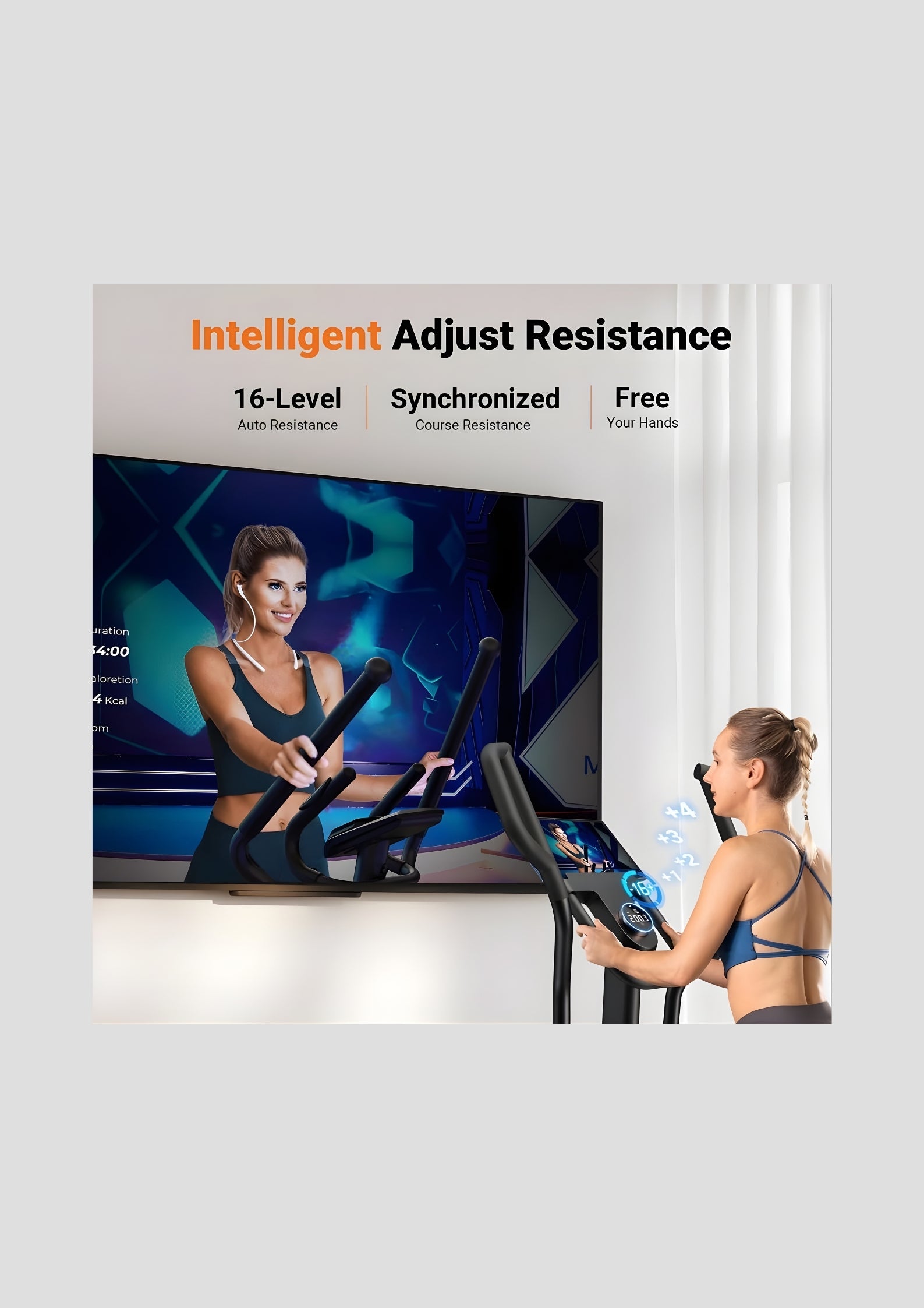 E27 Self-Powered Elliptical Machine with 470mm Stride