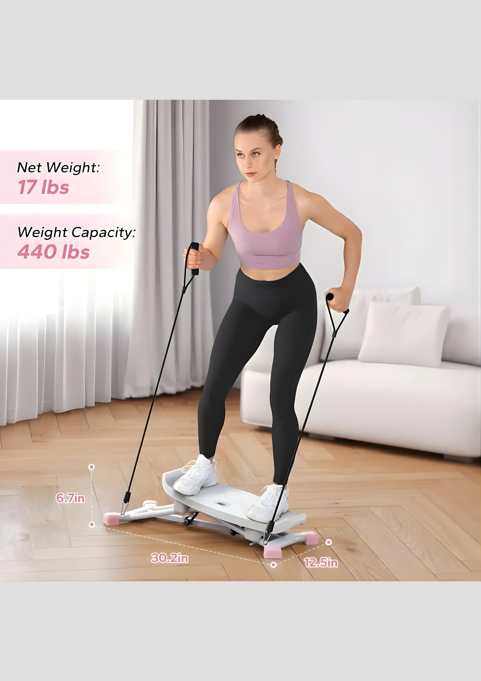 Simulated Ski Training Machine with tension ropes