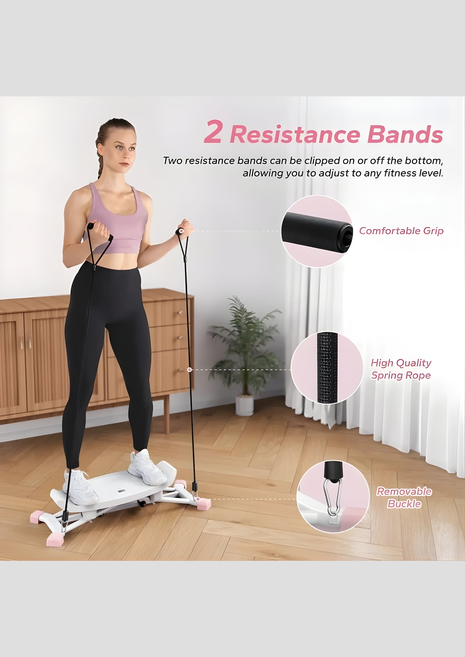 Simulated Ski Training Machine with tension ropes