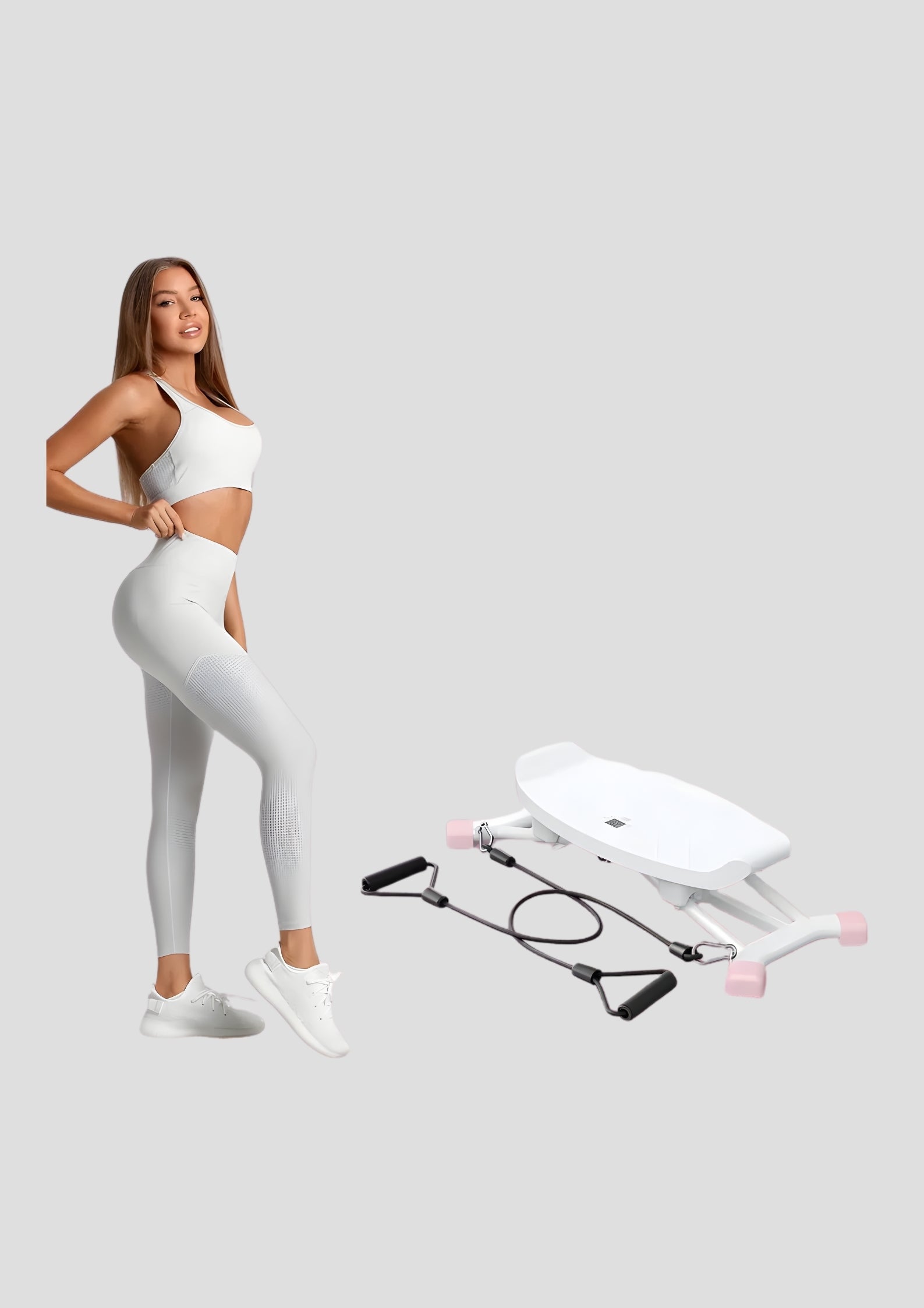 Simulated Ski Training Machine with tension ropes