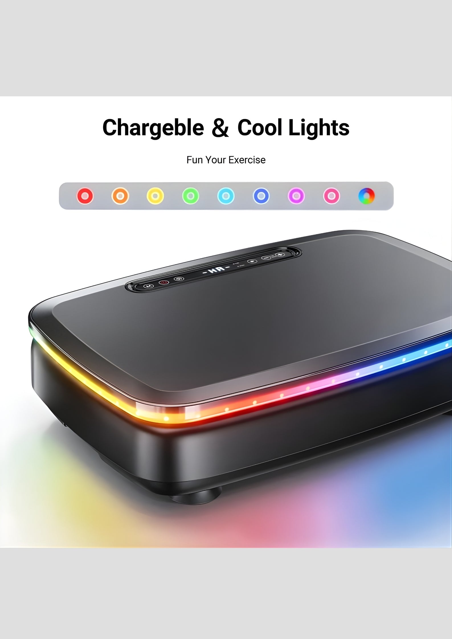 PulseVib V20 Cool Light Vibration Plate with Bands