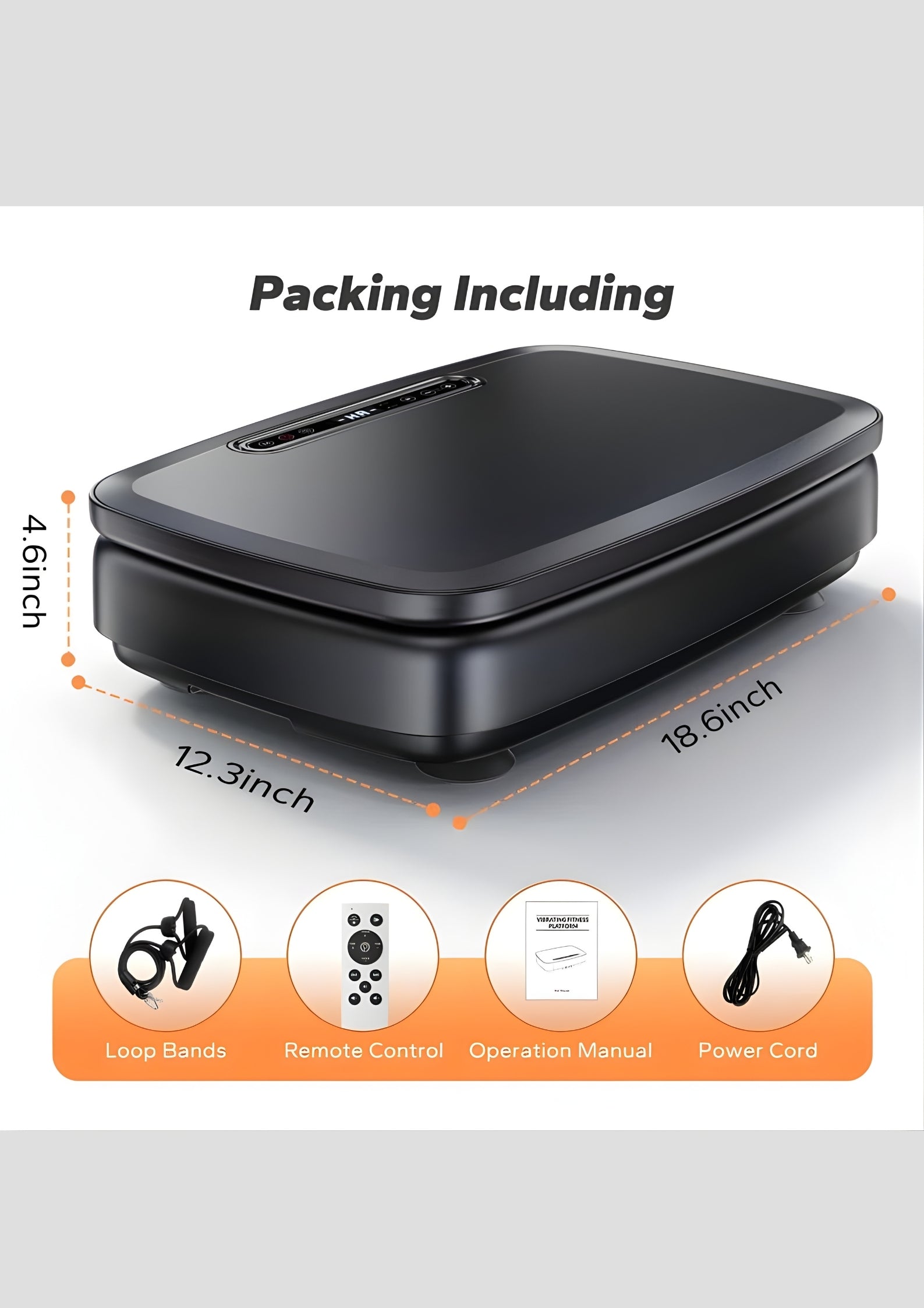 PulseVib V20 Cool Light Vibration Plate with Bands